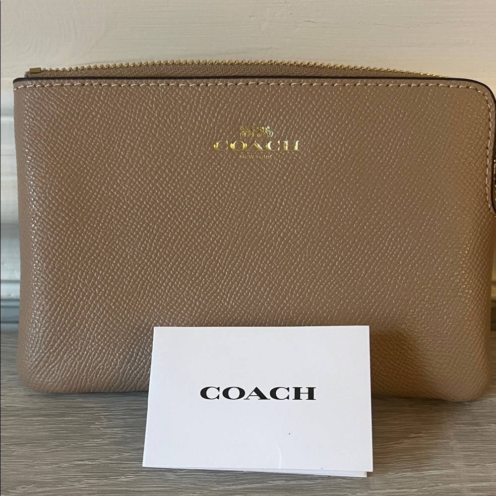 Coach Light Tan Wristlet